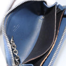 GUCCI GG Canvas Guccissima Coin Purse Leather Navy Silver 256810 Auth 192547-18