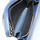 GUCCI GG Canvas Guccissima Coin Purse Leather Navy Silver 256810 Auth 192547-11