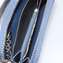 GUCCI GG Canvas Guccissima Coin Purse Leather Navy Silver 256810 Auth 192547-19
