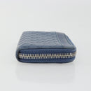 GUCCI GG Canvas Guccissima Coin Purse Leather Navy Silver 256810 Auth 192547-3