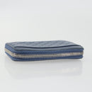 GUCCI GG Canvas Guccissima Coin Purse Leather Navy Silver 256810 Auth 192547-5