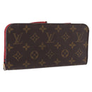 LOUIS VUITTON Monogram PortefeuilleInsolite Long Wallet Rouge M60454 Auth 192548-1