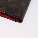 LOUIS VUITTON Monogram PortefeuilleInsolite Long Wallet Rouge M60454 Auth 192548-15
