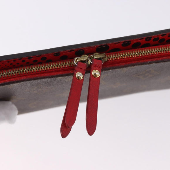 LOUIS VUITTON Monogram PortefeuilleInsolite Long Wallet Rouge M60454 Auth 192548