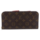 LOUIS VUITTON Monogram PortefeuilleInsolite Long Wallet Rouge M60454 Auth 192548-13
