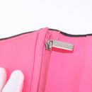CHANEL Cambon Line Long Wallet Lamb Skin Black CC Auth 192549-17