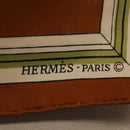 HERMES Carre 90 Scarf ”Quai Aux Fleurs” Silk Brown Auth 192550-11