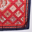 HERMES Carre 90 Scarf ”MARE NOSTRUM” Silk Red Navy Auth 192551-10