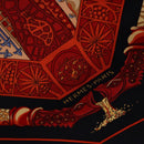 HERMES Carre 90 Scarf ”MARE NOSTRUM” Silk Red Navy Auth 192551-11