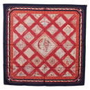 HERMES Carre 90 Scarf ”MARE NOSTRUM” Silk Red Navy Auth 192551-13