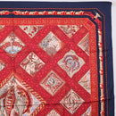 HERMES Carre 90 Scarf ”MARE NOSTRUM” Silk Red Navy Auth 192551-4