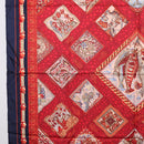 HERMES Carre 90 Scarf ”MARE NOSTRUM” Silk Red Navy Auth 192551-5