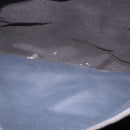HERMES Her LineMM Hand Bag Canvas Gray Silver Auth 192552-19
