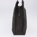 HERMES Her LineMM Hand Bag Canvas Gray Silver Auth 192552-5