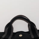 HERMES Fourre Tout Hand Bag cotton 3 Set Black Red Auth 192553-13