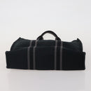 HERMES Fourre Tout Hand Bag cotton 3 Set Black Red Auth 192553-14
