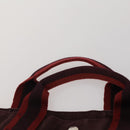 HERMES Fourre Tout Hand Bag cotton 3 Set Black Red Auth 192553-6