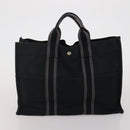 HERMES Fourre Tout Hand Bag cotton 3 Set Black Red Auth 192553-9