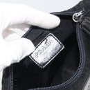 PRADA Pouch Nylon Black Silver Auth 192554-9