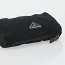 PRADA Pouch Nylon Black Silver Auth 192554-5