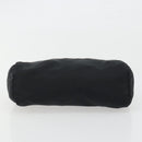 PRADA Pouch Nylon Black Silver Auth 192554-6