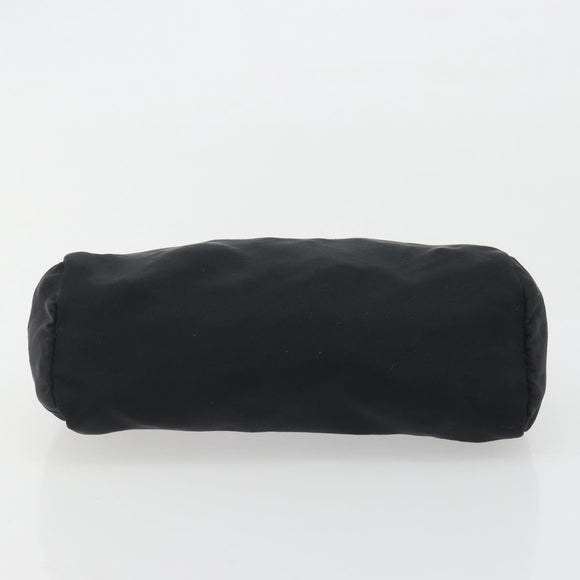 PRADA Pouch Nylon Black Silver Auth 192554