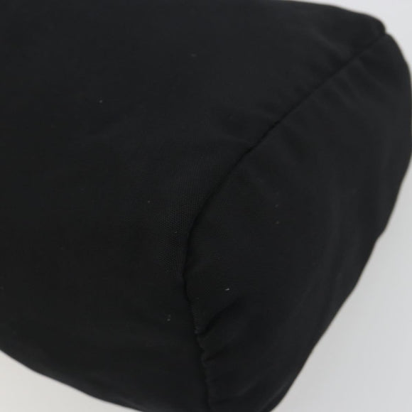 PRADA Pouch Nylon Black Silver Auth 192554