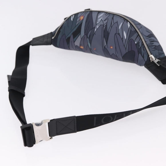 LOEWE LOEWE × Studio Ghibli Howl Bum Bag Nylon Black Gray Auth 192555SM