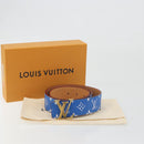 LOUIS VUITTON Monogram LV Printed Initials 40MM Belt Blue M8460 Auth 192556SAM-12