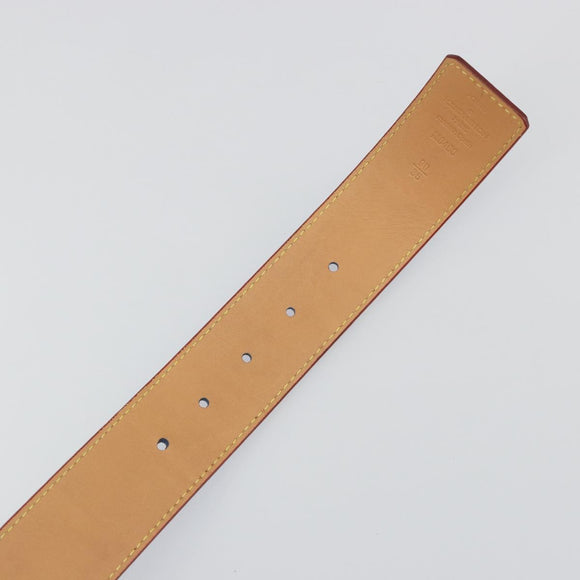 LOUIS VUITTON Monogram LV Printed Initials 40MM Belt Blue M8460 Auth 192556SAM