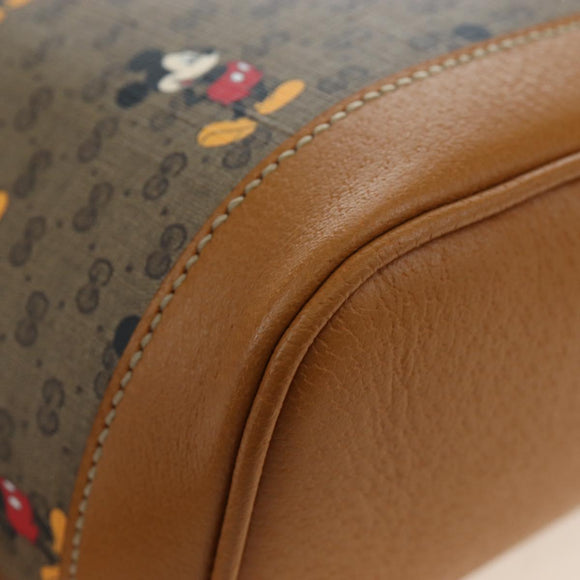GUCCI Micro GG Supreme Disney Backpack PVC Beige Gold 552884 Auth 192557SM
