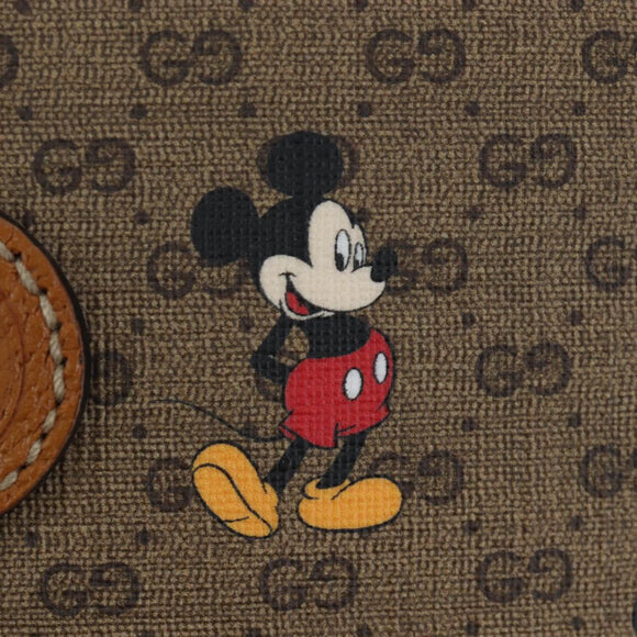 GUCCI Micro GG Supreme Disney Backpack PVC Beige Gold 552884 Auth 192557SM