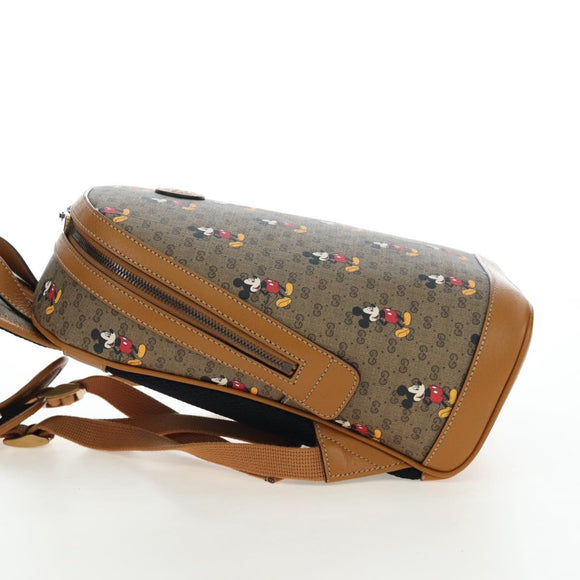 GUCCI Micro GG Supreme Disney Backpack PVC Beige Gold 552884 Auth 192557SM