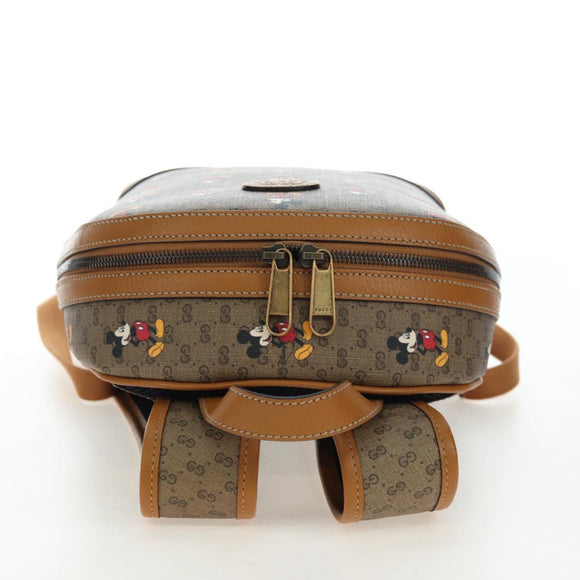 GUCCI Micro GG Supreme Disney Backpack PVC Beige Gold 552884 Auth 192557SM