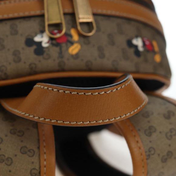 GUCCI Micro GG Supreme Disney Backpack PVC Beige Gold 552884 Auth 192557SM