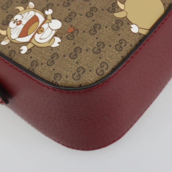 GUCCI Micro GG Supreme Doraemon Collaboration Bag PVC Beige 574886 Auth 192558SM