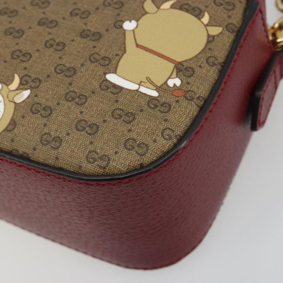 GUCCI Micro GG Supreme Doraemon Collaboration Bag PVC Beige 574886 Auth 192558SM