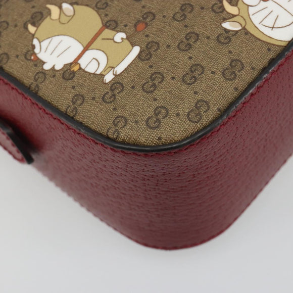 GUCCI Micro GG Supreme Doraemon Collaboration Bag PVC Beige 574886 Auth 192558SM