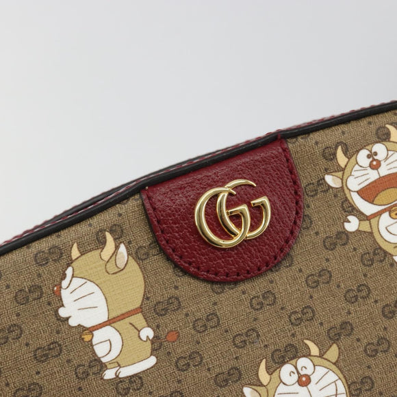 GUCCI Micro GG Supreme Doraemon Collaboration Bag PVC Beige 574886 Auth 192558SM