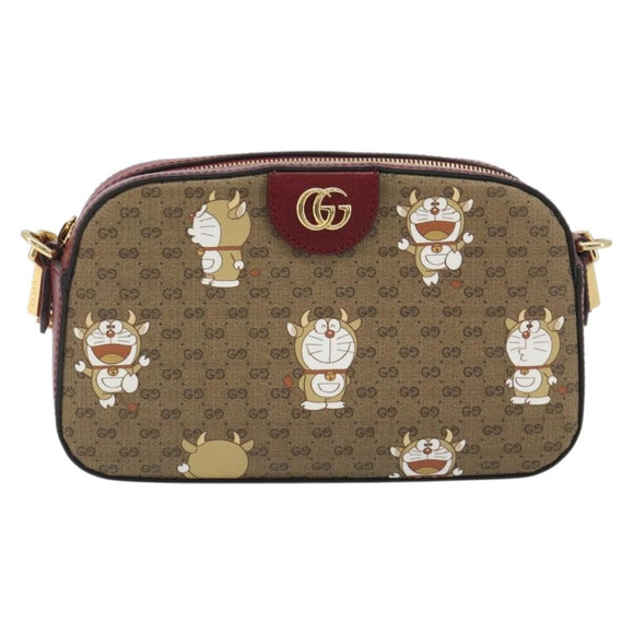 GUCCI Micro GG Supreme Doraemon Collaboration Bag PVC Beige 574886 Auth 192558SM