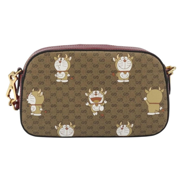 GUCCI Micro GG Supreme Doraemon Collaboration Bag PVC Beige 574886 Auth 192558SM