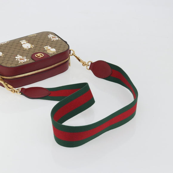 GUCCI Micro GG Supreme Doraemon Collaboration Bag PVC Beige 574886 Auth 192558SM