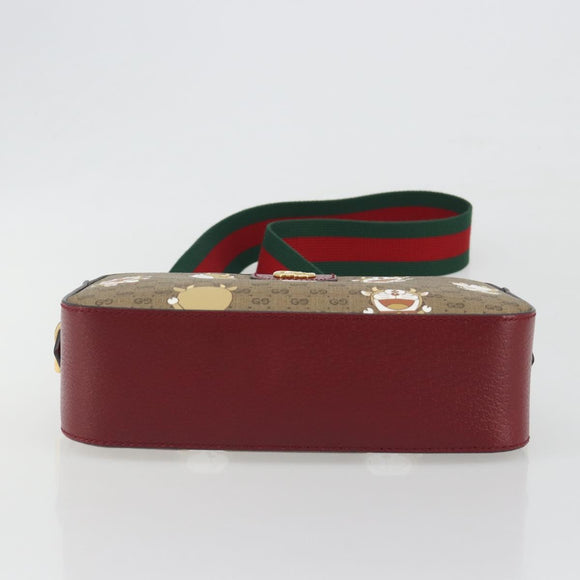 GUCCI Micro GG Supreme Doraemon Collaboration Bag PVC Beige 574886 Auth 192558SM