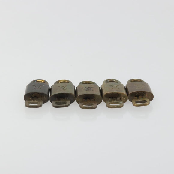 LOUIS VUITTON Padlock 10 Set Padlock metal Gold LV Auth 192560