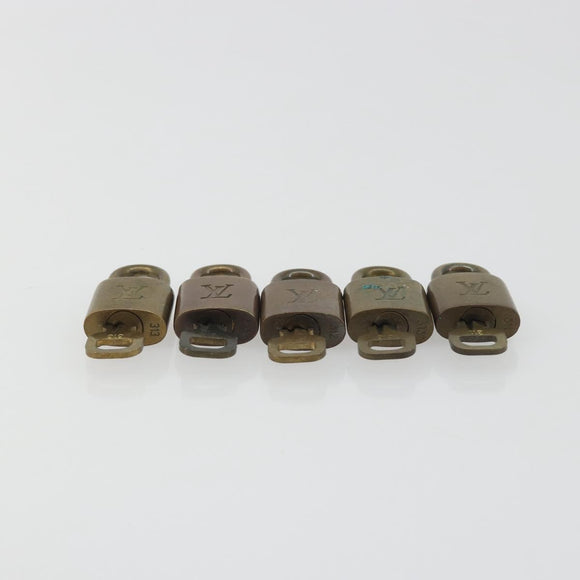 LOUIS VUITTON Padlock 10 Set Padlock metal Gold LV Auth 192560