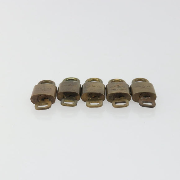 LOUIS VUITTON Padlock 10 Set Padlock metal Gold LV Auth 192561