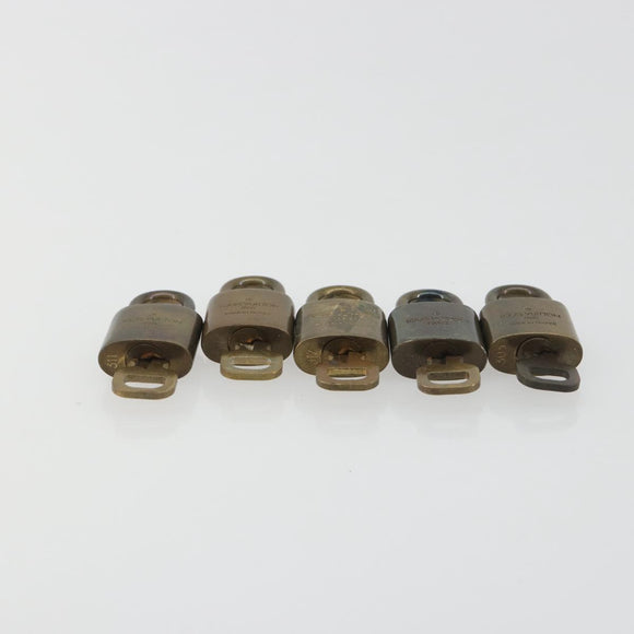 LOUIS VUITTON Padlock 10 Set Padlock metal Gold LV Auth 192561