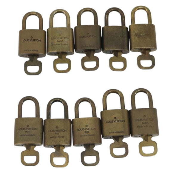 LOUIS VUITTON Padlock 10 Set Padlock metal Gold LV Auth 192562