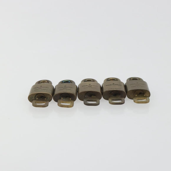 LOUIS VUITTON Padlock 10 Set Padlock metal Gold LV Auth 192562