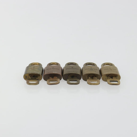 LOUIS VUITTON Padlock 10 Set Padlock metal Gold LV Auth 192563